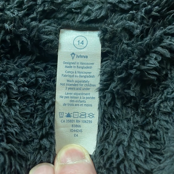 Ivivva Sherpa Jacket Size 14 - Picture 6 of 8